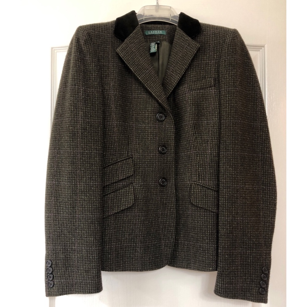 Ralph Lauren Olive Green Wool Blazer